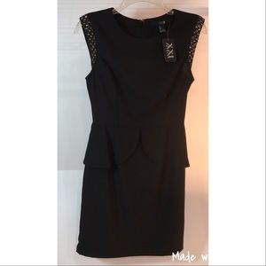 Forever 21 Black Beaded Sleeveless Dress